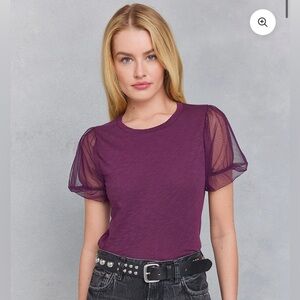 GOLDIE Tulle Princess Sleeve Tee - NWT